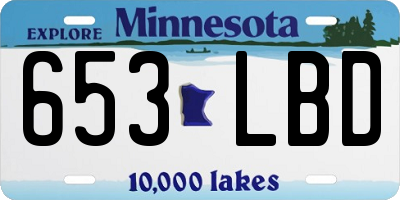 MN license plate 653LBD