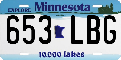 MN license plate 653LBG