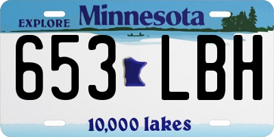 MN license plate 653LBH