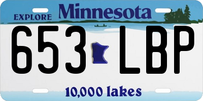 MN license plate 653LBP