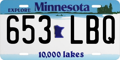 MN license plate 653LBQ