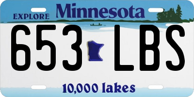MN license plate 653LBS