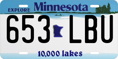 MN license plate 653LBU