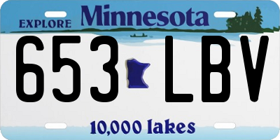 MN license plate 653LBV