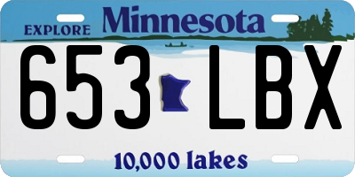 MN license plate 653LBX