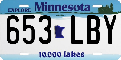 MN license plate 653LBY
