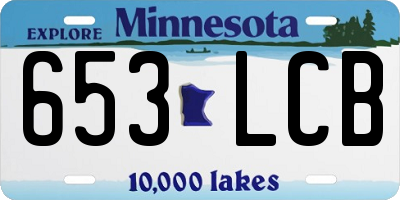 MN license plate 653LCB