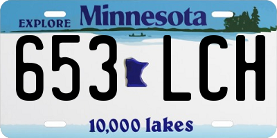 MN license plate 653LCH