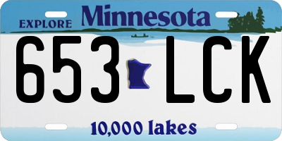 MN license plate 653LCK