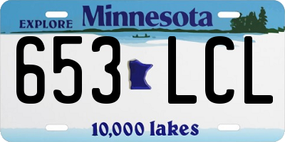 MN license plate 653LCL