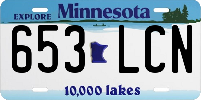 MN license plate 653LCN