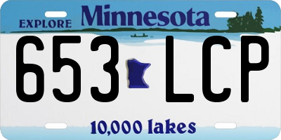 MN license plate 653LCP