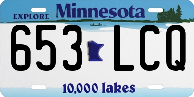 MN license plate 653LCQ