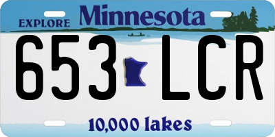 MN license plate 653LCR