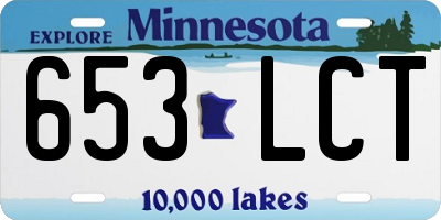 MN license plate 653LCT