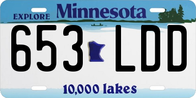 MN license plate 653LDD