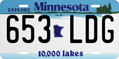 MN license plate 653LDG