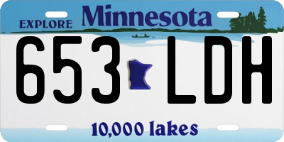 MN license plate 653LDH
