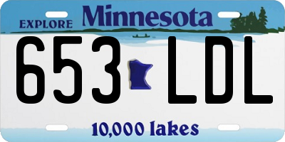 MN license plate 653LDL