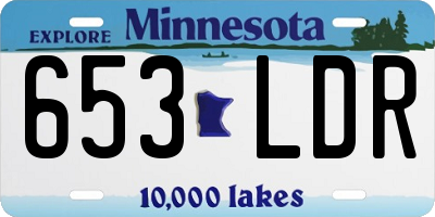 MN license plate 653LDR