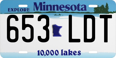 MN license plate 653LDT