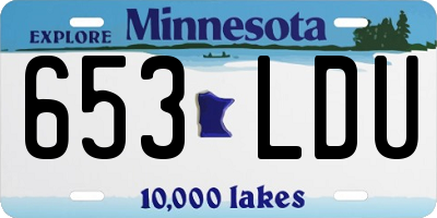 MN license plate 653LDU