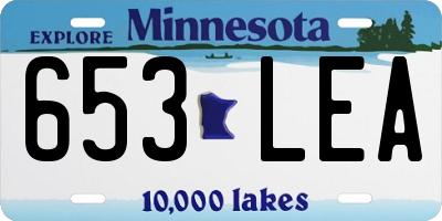 MN license plate 653LEA