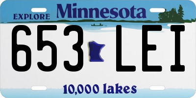MN license plate 653LEI