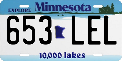 MN license plate 653LEL