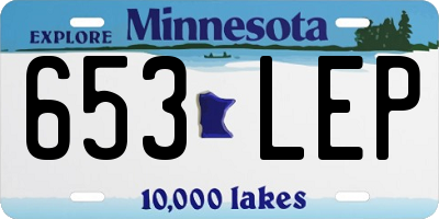 MN license plate 653LEP
