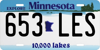 MN license plate 653LES