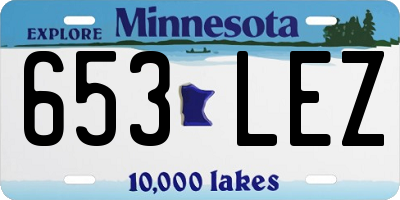 MN license plate 653LEZ