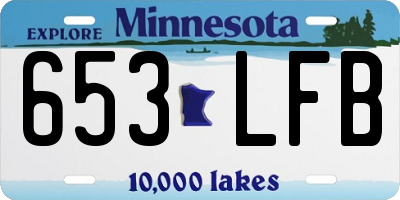 MN license plate 653LFB