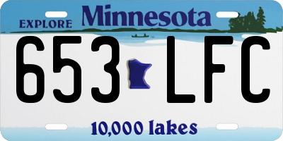 MN license plate 653LFC
