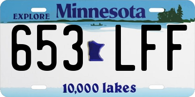 MN license plate 653LFF