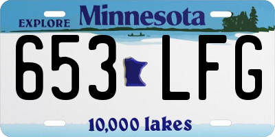 MN license plate 653LFG