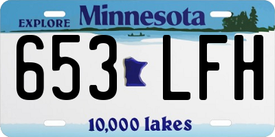 MN license plate 653LFH