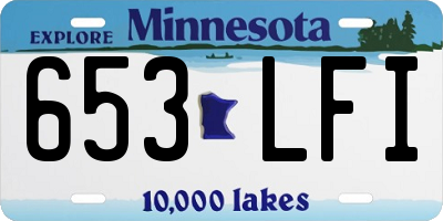 MN license plate 653LFI