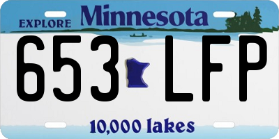 MN license plate 653LFP
