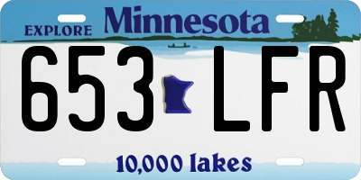 MN license plate 653LFR