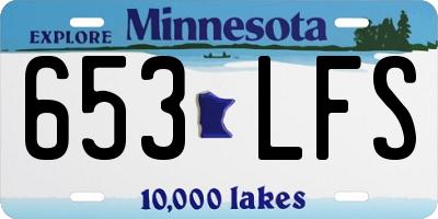 MN license plate 653LFS