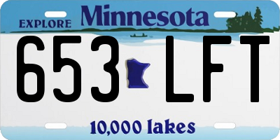 MN license plate 653LFT
