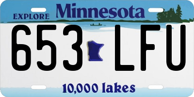 MN license plate 653LFU