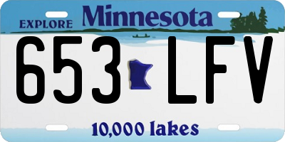 MN license plate 653LFV