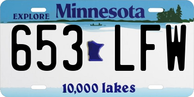 MN license plate 653LFW