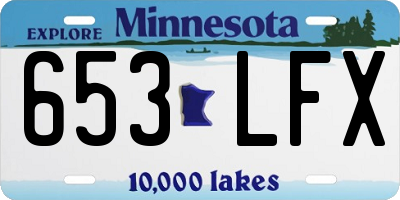 MN license plate 653LFX