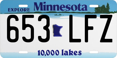 MN license plate 653LFZ