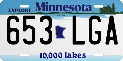 MN license plate 653LGA