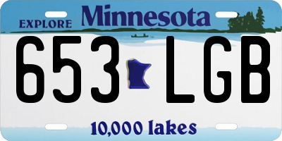 MN license plate 653LGB