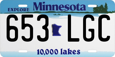 MN license plate 653LGC